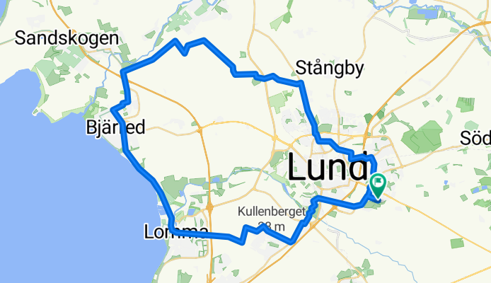 lund -bjärred -stångby - lund