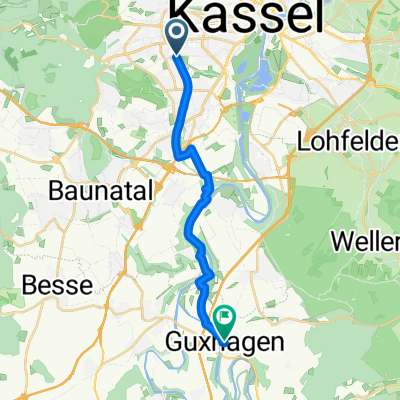 Am Rennsteig, Kassel nach Guxhagen, Guxhagen