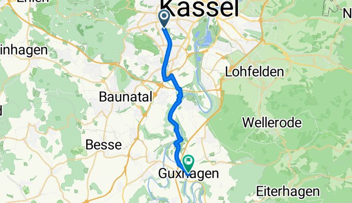 Am Rennsteig, Kassel nach Guxhagen, Guxhagen