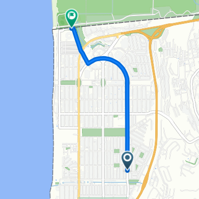 Carril prioridad ciclista unidireccional sur-norte