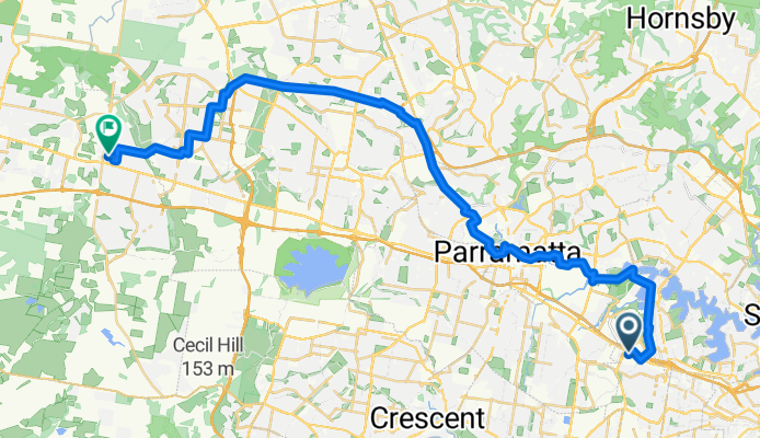 Plaza Rd, Homebush West to Chapel St, St Marys