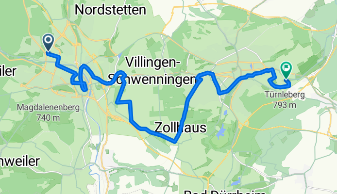 Hornberger Straße, Villingen-Schwenningen nach In Rammelswiesen, Villingen-Schwenningen