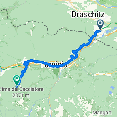 Route zu Monte Lussari