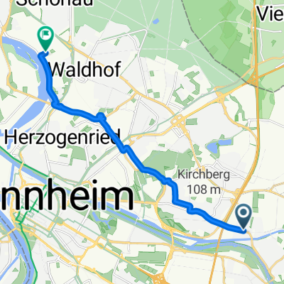 Im Mahrgrund, Ilvesheim nach Waldhof, Mannheim