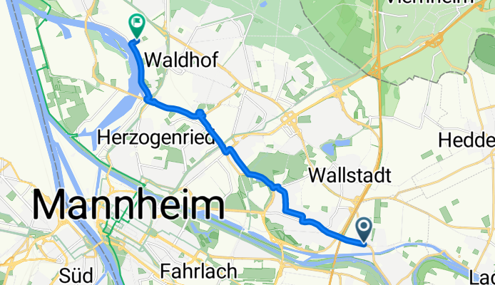 Im Mahrgrund, Ilvesheim nach Waldhof, Mannheim