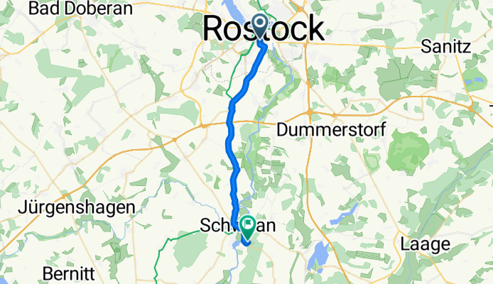 Augustenstraße, Rostock nach Dr-Friedrich-Dittmann-Weg, Schwaan