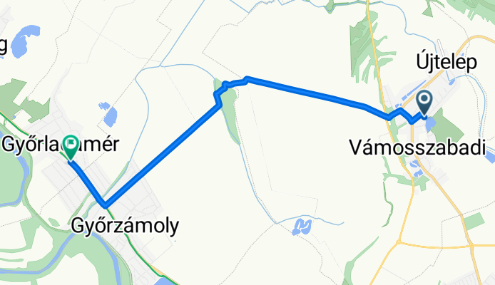 Széchenyi István utca, Vámosszabadi nach Duna utca, Győrladamér