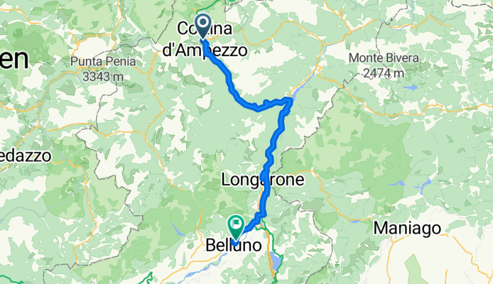 Cortina to Belluno (road bike)