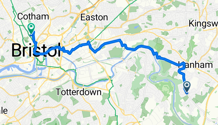 Hesding Close, Bristol to Southwell Street, Bristol