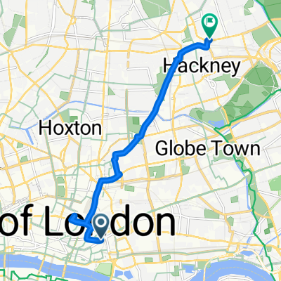 Minories, London to Homerton Row, London
