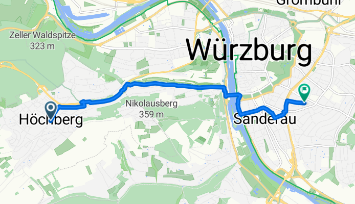 Hauptstraße, Höchberg a Zeppelinstraße, Wurtzburgo