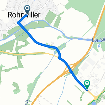 Rue du Cimetière nach Rue de Drusenheim