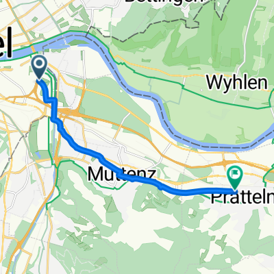 Gellertstrasse, Basel nach Bahnhofplatz, Pratteln