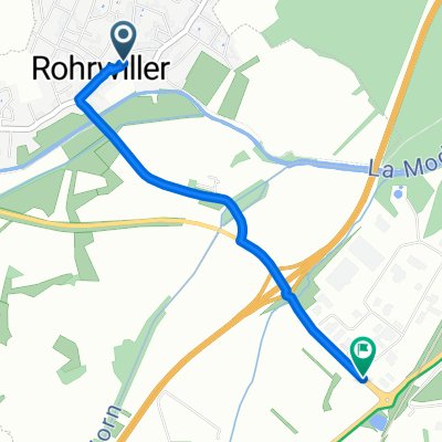 Rue du Cimetière nach Rue de Drusenheim