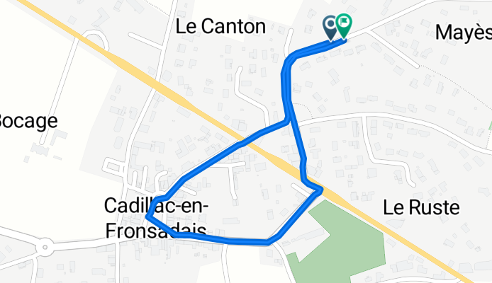Chemin du Relais de Poste, Cadillac-en-Fronsadais à Chemin du Relais de Poste, Cadillac-en-Fronsadais