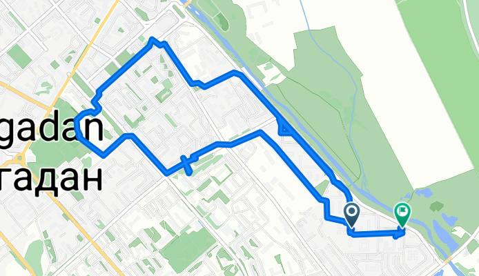 От улица Пролетарская корпус до улица набережная реки Магаданки