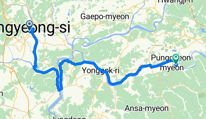 Route in Gyeongsan