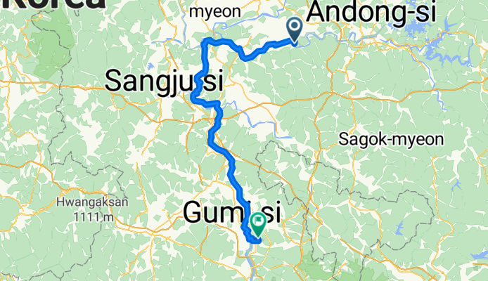 Route in Gyeongsan