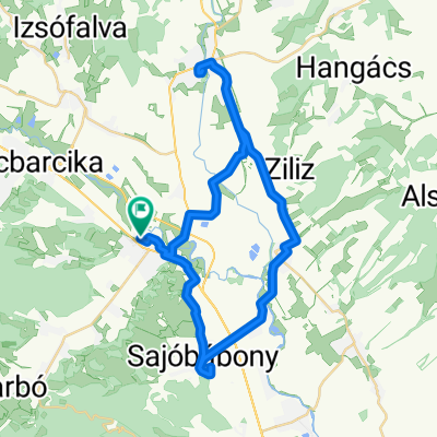 Ibolya köz-Sajóbábonyi kilátó-Edelény
