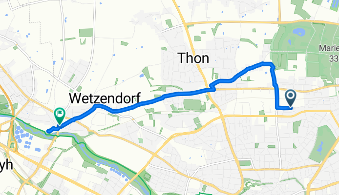 Spitziesenstr. zu Cherry-Bike, Schleifweg