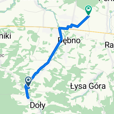 Porąbka Uszewska, Dębno do Wola Dębińska, Dębno