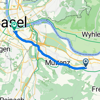 Baslerstrasse, Pratteln nach Kirschgartenstrasse, Basel