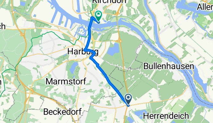 Seevedeich, Seevetal nach Finkenrieker Hauptdeich, Hamburg