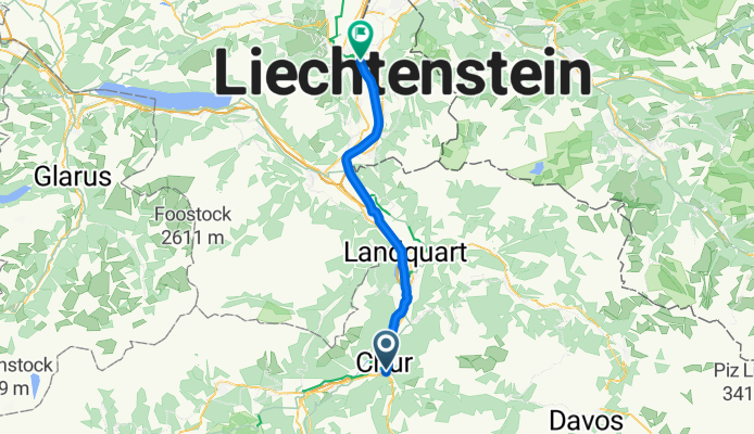 Goldgasse, Chur to Rheindammweg Nord, Buchs SG