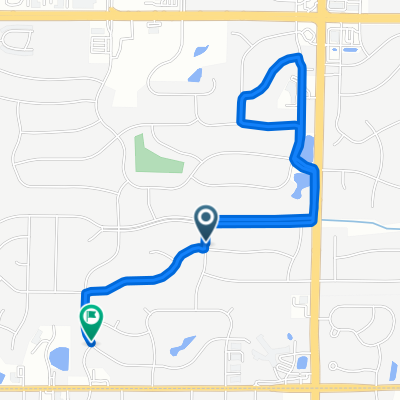 Route to Lone Oak Ln, Menomonee Falls