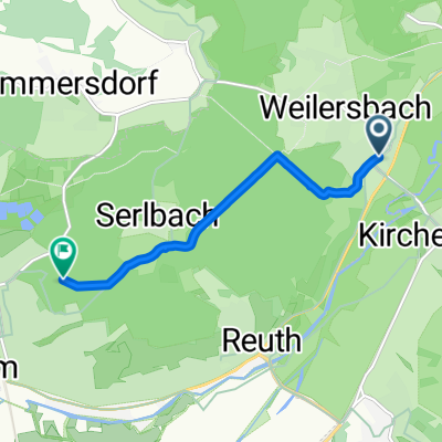 Kapellenstraße, Weilersbach nach Auf den Kellern, Forchheim