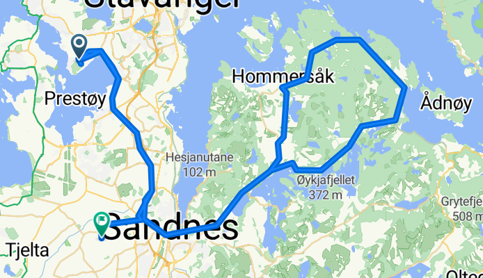 Madlatuå, Hafrsfjord to Sandnes