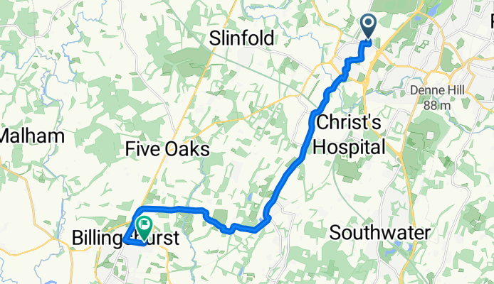 Weston Avenue, Horsham to Peartree Field, Billingshurst