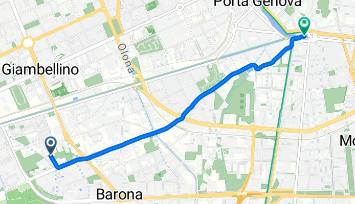 Da Via Privata Fratelli Ciani a Piazza Sant'Eustorgio