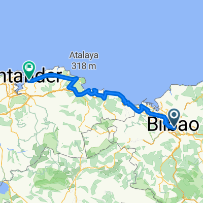 Calle de la Ribera, Bilbao to Calle Peñas Blancas, Ribamontán al Mar