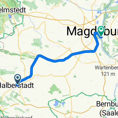 Bahnhofstraße, Halberstadt nach Witzlebenstraße, Magdeburg