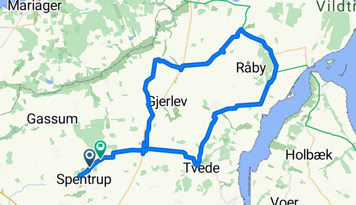 Route in Spentrup