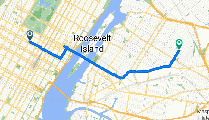 W 53rd St, New York nach 47th St, New York