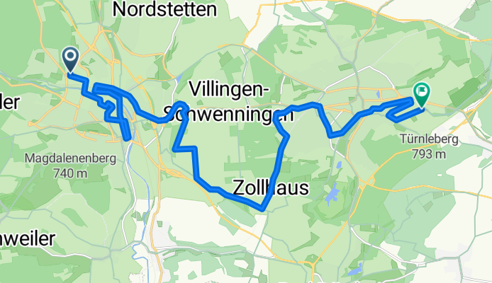 Hornberger Straße, Villingen-Schwenningen nach In Rammelswiesen, Villingen-Schwenningen