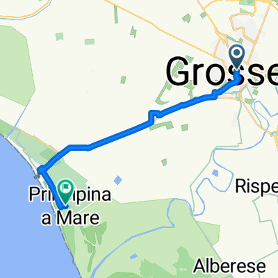 Route to Ufficio Informazioni Turistiche Principina A Mare