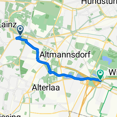 Fasangartengasse, Wien nach Inzersdorf Kirchenplatz, Wien
