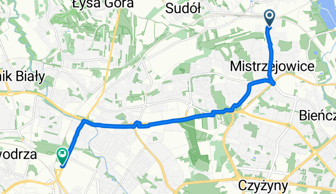 osiedle Piastów do aleja Listopada