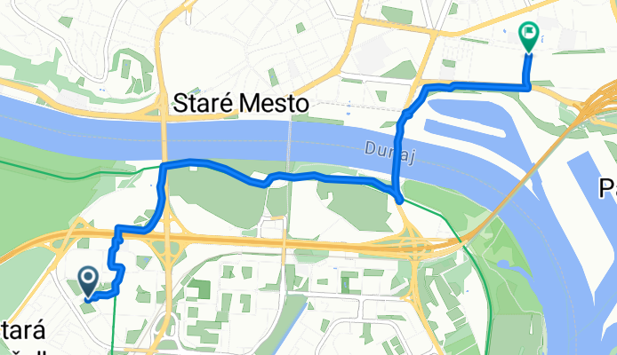 Rusovská cesta do Plynárenská