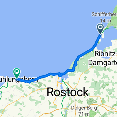 Sanddornhof, Wustrow nach Ostseeallee, Kühlungsborn