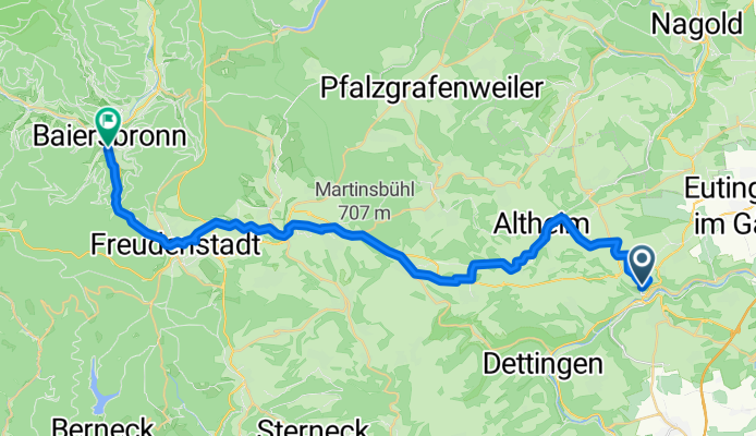 Von Horb am Neckar bis Baiersbronn
