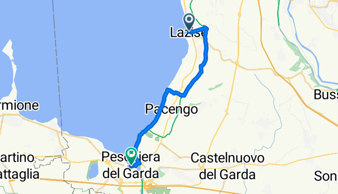 Via Rocca, Lazise a Riviera Giosuè Carducci, Peschiera del Garda