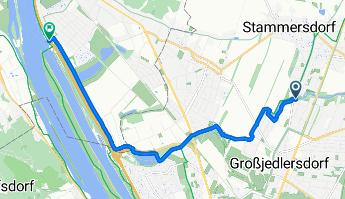 Tulzergasse, Wien nach A22, Langenzersdorf