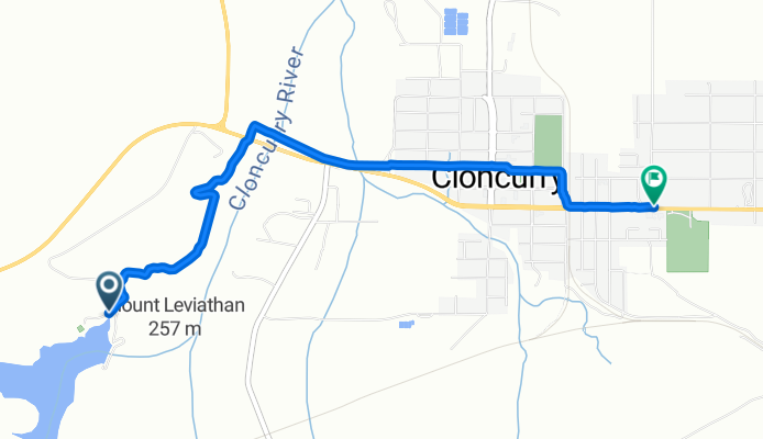 Route to Railway St, Cloncurryncurry