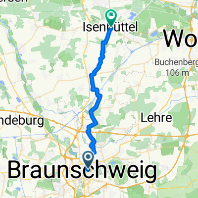 Jasperallee, Braunschweig nach Altes Mühlenfeld, Isenbüttel