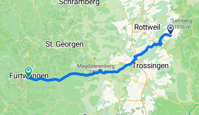 Wellendingen - Furtwangen im Schwarzwald