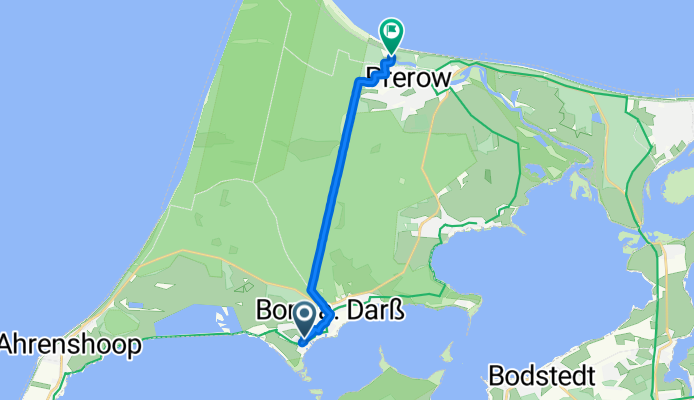 Auf dem Ende, Born auf dem Darß nach Villenstraße, Prerow